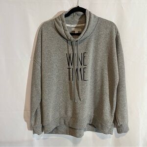 Rae Dunn Gray Cowl Neck Sweater